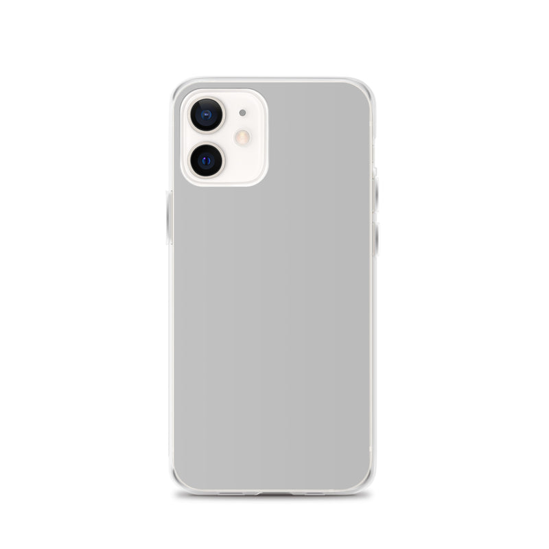 Load image into Gallery viewer, Plain Color Silver Grey iPhone Case Clear Bump Resistant Flexible CREATIVETECH
