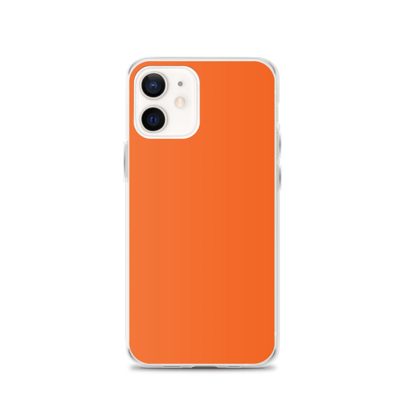 Load image into Gallery viewer, Plain Color Orange iPhone Case Clear Bump Resistant Flexible CREATIVETECH

