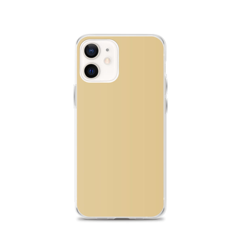 Load image into Gallery viewer, Plain Color New Orleans Beige Brown iPhone Case Clear Bump Resistant Flexible CREATIVETECH
