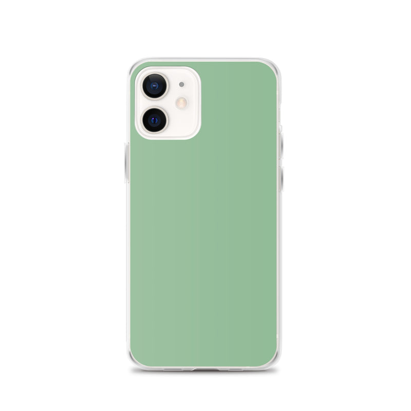 Load image into Gallery viewer, Plain Color Sea Green iPhone Case Clear Bump Resistant CREATIVETECH
