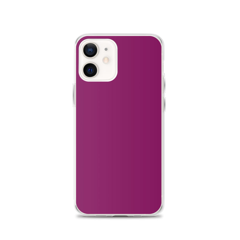 Load image into Gallery viewer, Eggplant Purple iPhone Clear Thin Case Plain Color CREATIVETECH
