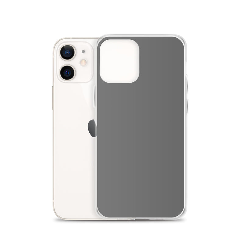 Load image into Gallery viewer, Plain Color Grey iPhone Case Clear Bump Resistant Flexible CREATIVETECH
