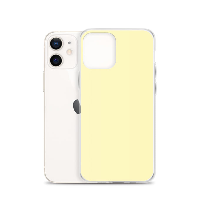Plain Color Cumulus Yellow iPhone Case Clear Bump Resistant Flexible CREATIVETECH
