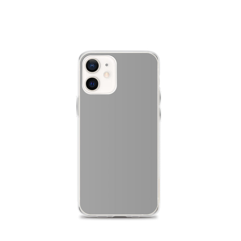 Load image into Gallery viewer, Plain Color Nobel Grey iPhone Case Clear Bump Resistant Flexible CREATIVETECH
