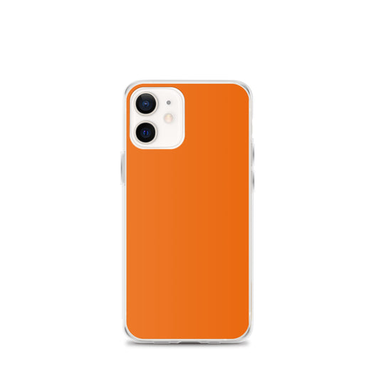 Plain Color Mango Orange iPhone Case Clear Bump Resistant Flexible CREATIVETECH
