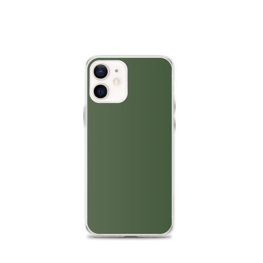 Plain Color Deep Sage iPhone Case Clear Bump Resistant CREATIVETECH