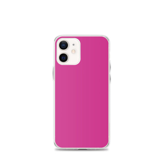 Deep Cerise Pink iPhone Clear Thin Case Plain Color CREATIVETECH