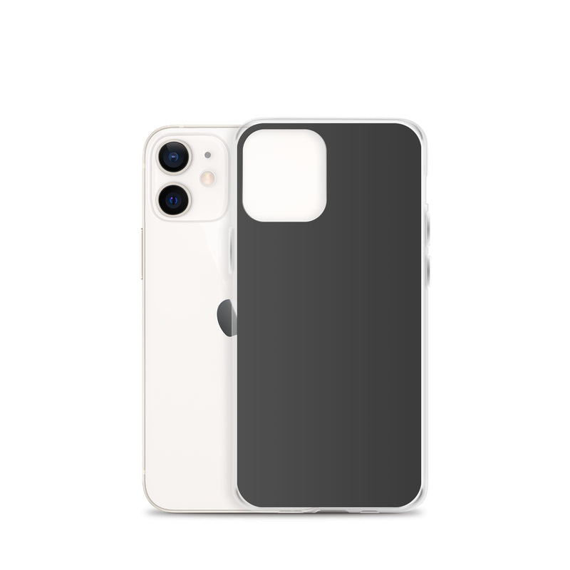 Load image into Gallery viewer, Plain Color Eclipse dark Grey iPhone Case Clear Bump Resistant Flexible CREATIVETECH
