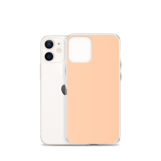 Plain Color Peach Orange iPhone Case Clear Bump Resistant Flexible CREATIVETECH