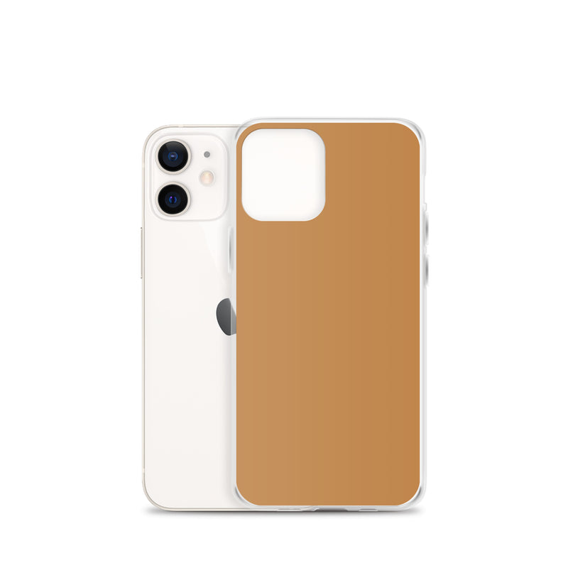 Load image into Gallery viewer, Plain Color Nude Yellow Brown iPhone Case Clear Bump Resistant Flexible CREATIVETECH
