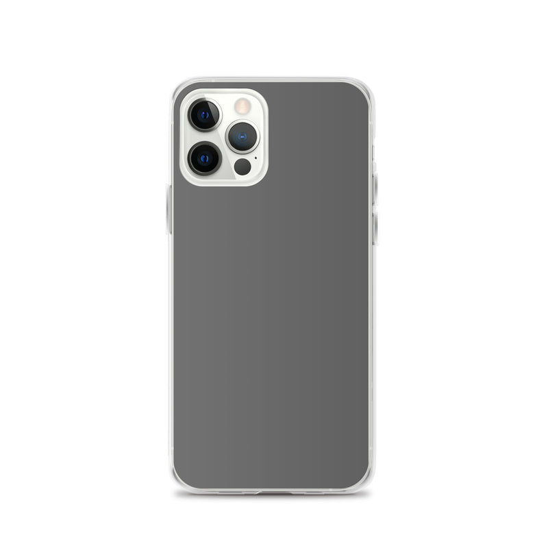 Load image into Gallery viewer, Plain Color Zambezi Grey iPhone Case Clear Bump Resistant CREATIVETECH
