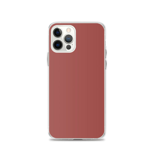 Plain Color Roof Terracotta Red iPhone Case Clear Bump Resistant Flexible CREATIVETECH