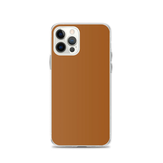 Plain Color Rich Brown iPhone Case Clear Bump Resistant Flexible CREATIVETECH