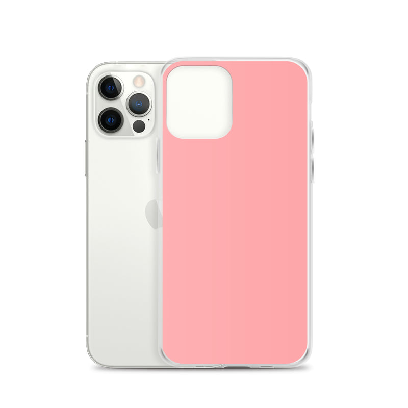 Load image into Gallery viewer, Plain Color Wewak Pink iPhone Case Clear Bump Resistant Flexible CREATIVETECH
