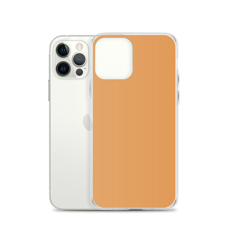 Load image into Gallery viewer, Plain Color Classy Orange iPhone Case Clear Bump Resistant Flexible CREATIVETECH
