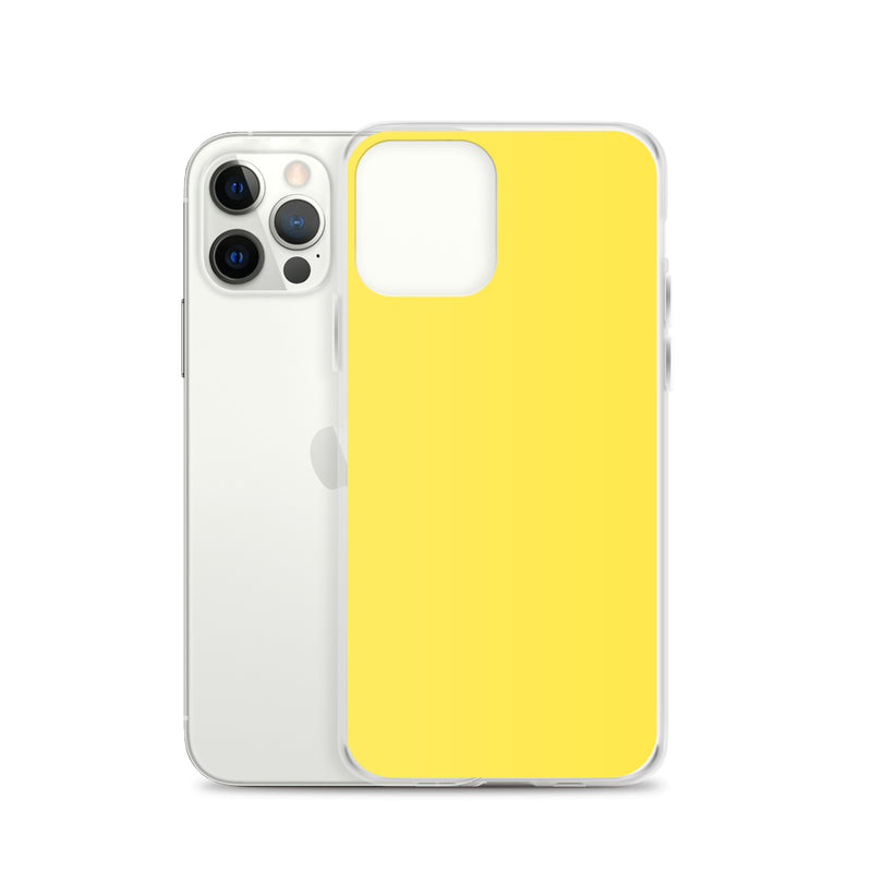 Load image into Gallery viewer, Plain Color Paris Daisy Yellow iPhone Case Clear Bump Resistant CREATIVETECH
