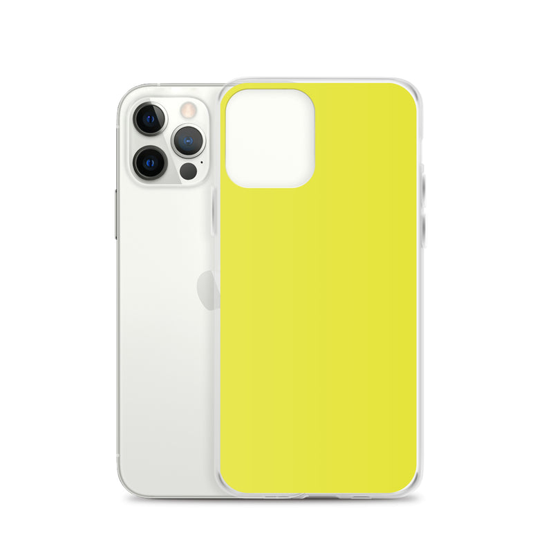 Load image into Gallery viewer, Plain Color Starship Yellow iPhone Case Clear Bump Resistant CREATIVETECH
