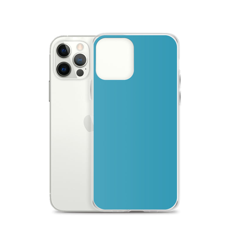 Load image into Gallery viewer, Plain Color Blue iPhone Case Clear Bump Resistant CREATIVETECH
