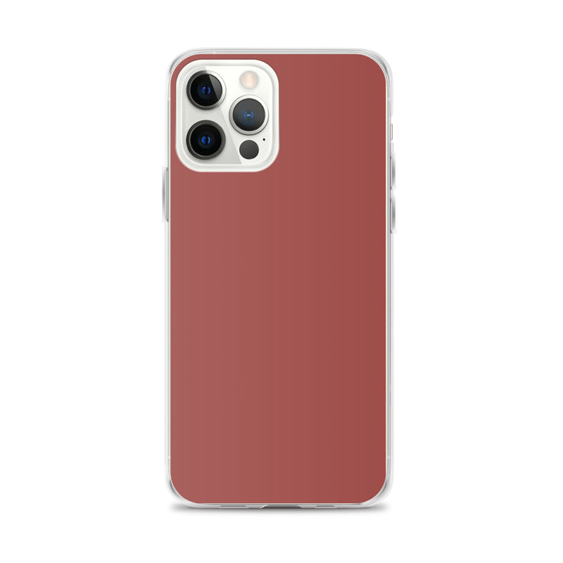 Load image into Gallery viewer, Plain Color Roof Terracotta Red iPhone Case Clear Bump Resistant Flexible CREATIVETECH
