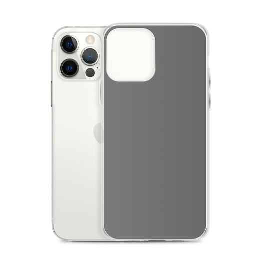 Plain Color Grey iPhone Case Clear Bump Resistant Flexible CREATIVETECH