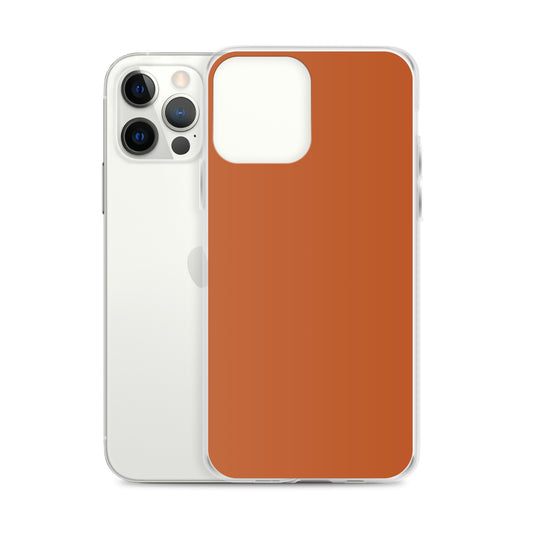 Plain Color Tenne Brown iPhone Case Clear Bump Resistant Flexible CREATIVETECH