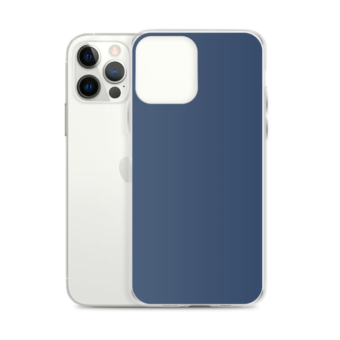 Midnight Blue iPhone Clear Thin Case Plain Color CREATIVETECH