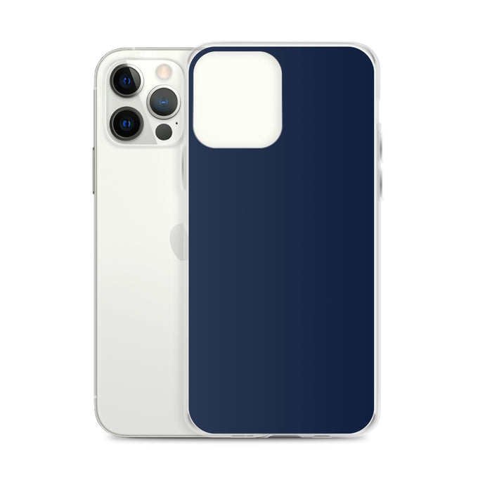 Navy Blue iPhone Clear Thin Case Plain Color CREATIVETECH