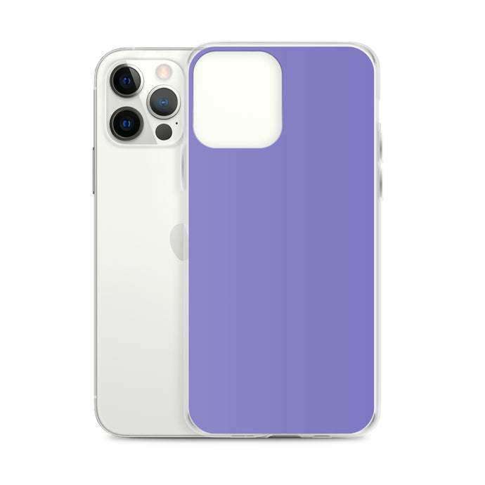 Moody Violet Blue iPhone Clear Thin Case Plain Color CREATIVETECH