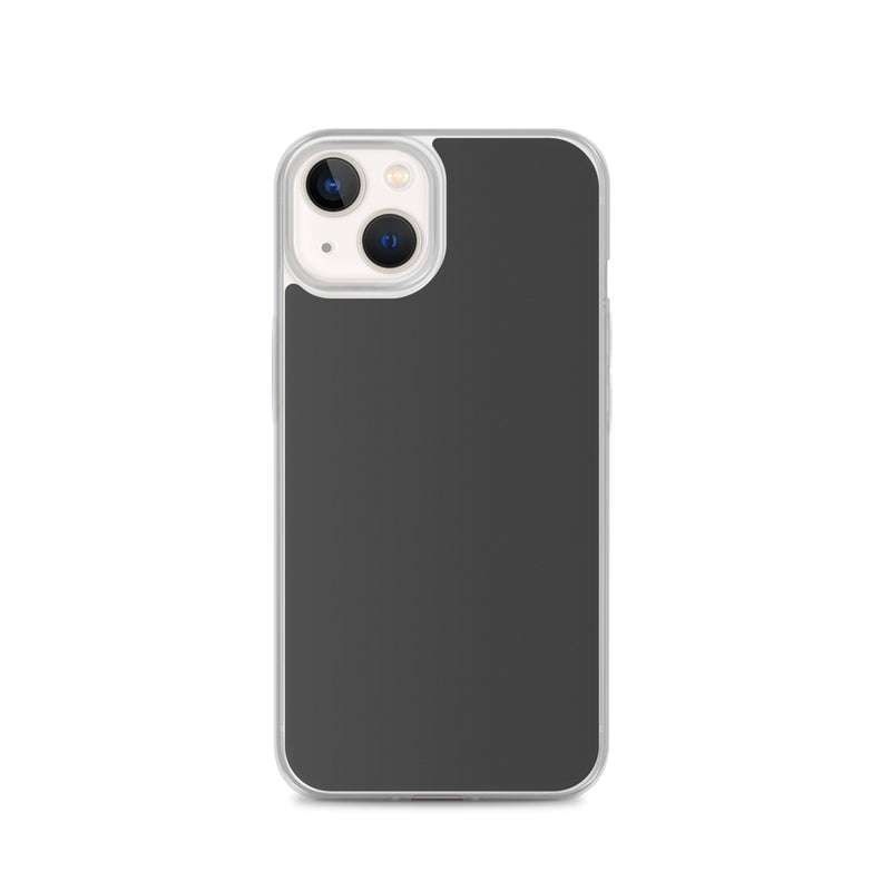 Load image into Gallery viewer, Plain Color Eclipse dark Grey iPhone Case Clear Bump Resistant Flexible CREATIVETECH
