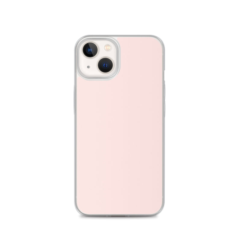 Load image into Gallery viewer, Plain Color Misty Rose Pink iPhone Case Clear Bump Resistant Flexible CREATIVETECH
