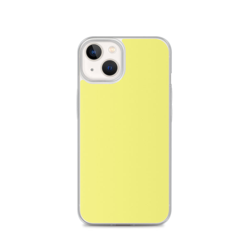 Load image into Gallery viewer, Plain Color Dolly Yellow iPhone Case Clear Bump Resistant CREATIVETECH
