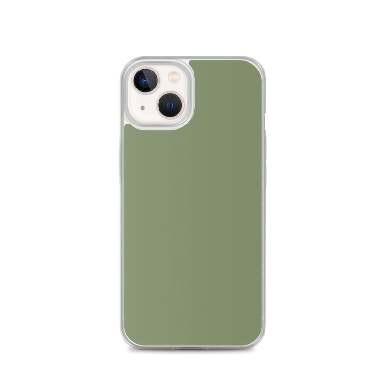 Load image into Gallery viewer, Plain Color Camouflage Green iPhone Case Clear Bump Resistant CREATIVETECH
