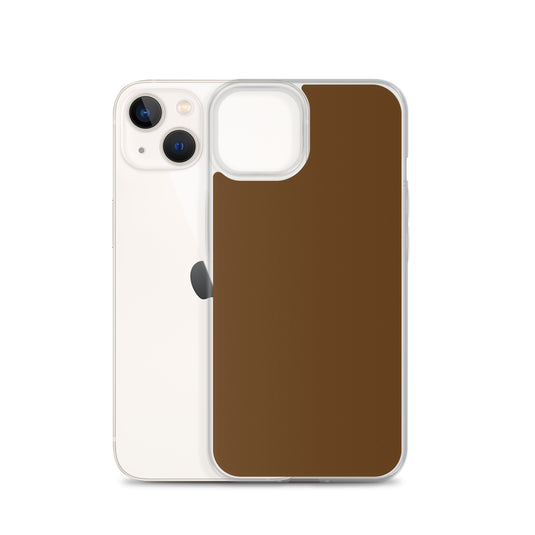 Plain Color Brown iPhone Case Clear Bump Resistant Flexible CREATIVETECH