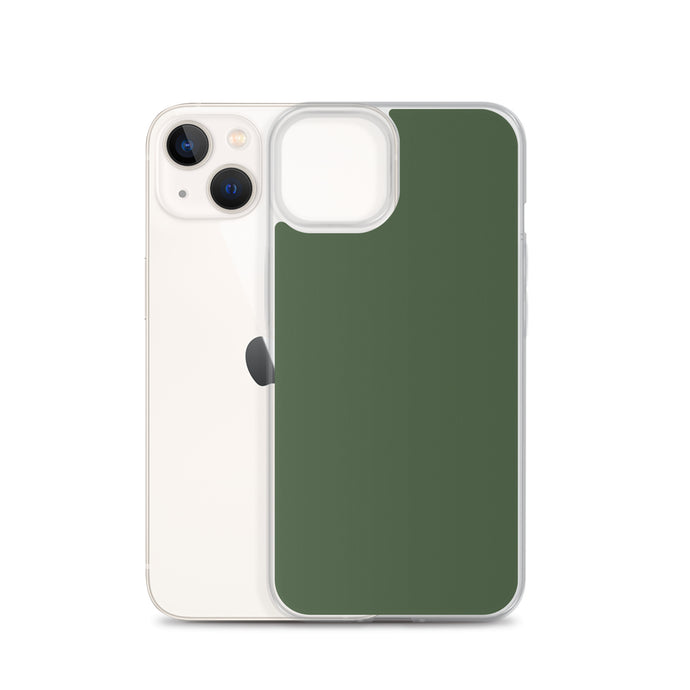 Plain Color Deep Sage iPhone Case Clear Bump Resistant CREATIVETECH