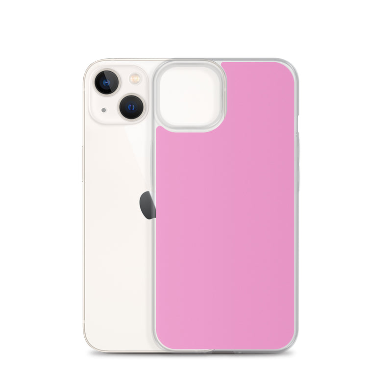 Load image into Gallery viewer, Lavender Rose Pink iPhone Clear Thin Case Plain Color CREATIVETECH
