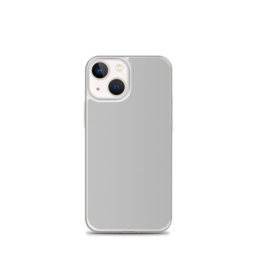 Plain Color Silver Grey iPhone Case Clear Bump Resistant Flexible CREATIVETECH