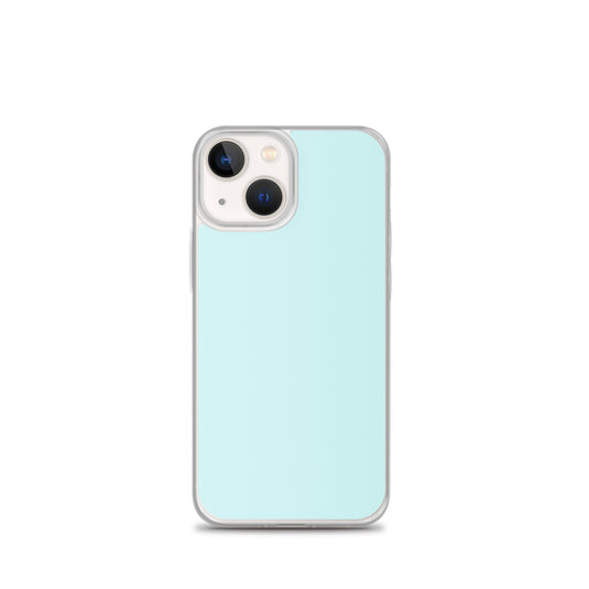 Plain Color Light Cyan Blue iPhone Case Clear Bump Resistant CREATIVETECH