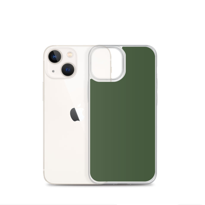 Plain Color Deep Sage iPhone Case Clear Bump Resistant CREATIVETECH