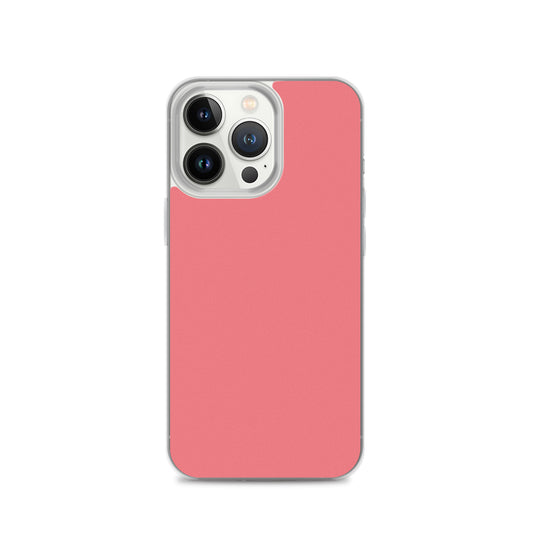 Plain Color Flory Red Pink iPhone Case Clear Bump Resistant Flexible CREATIVETECH