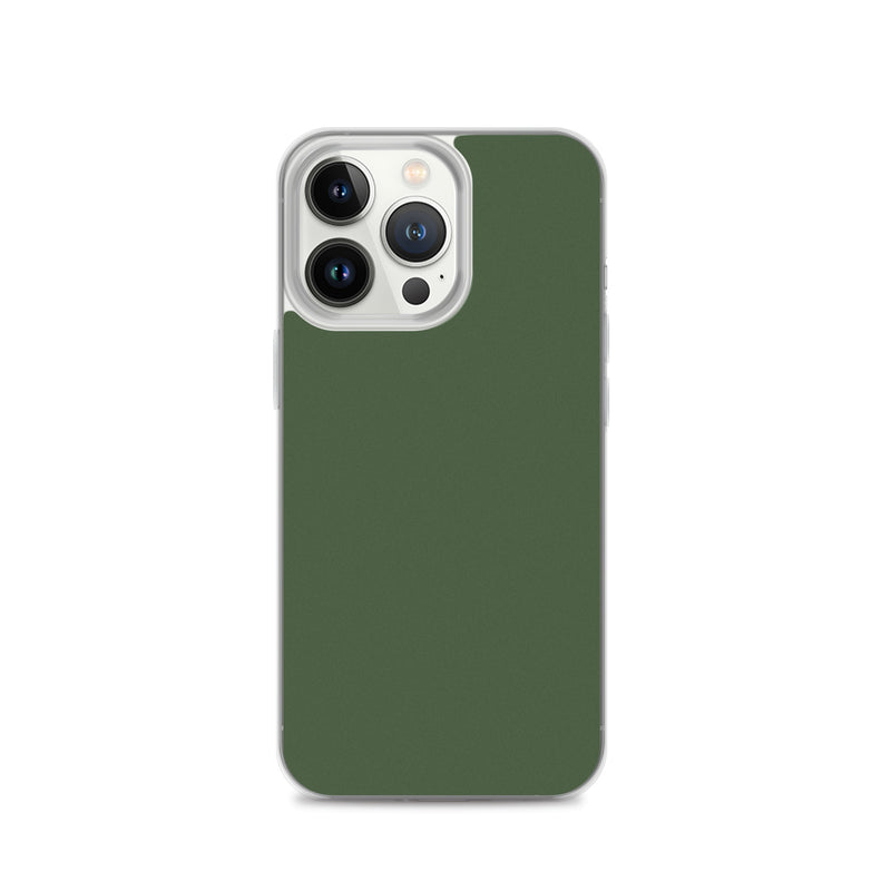 Load image into Gallery viewer, Plain Color Deep Sage iPhone Case Clear Bump Resistant CREATIVETECH
