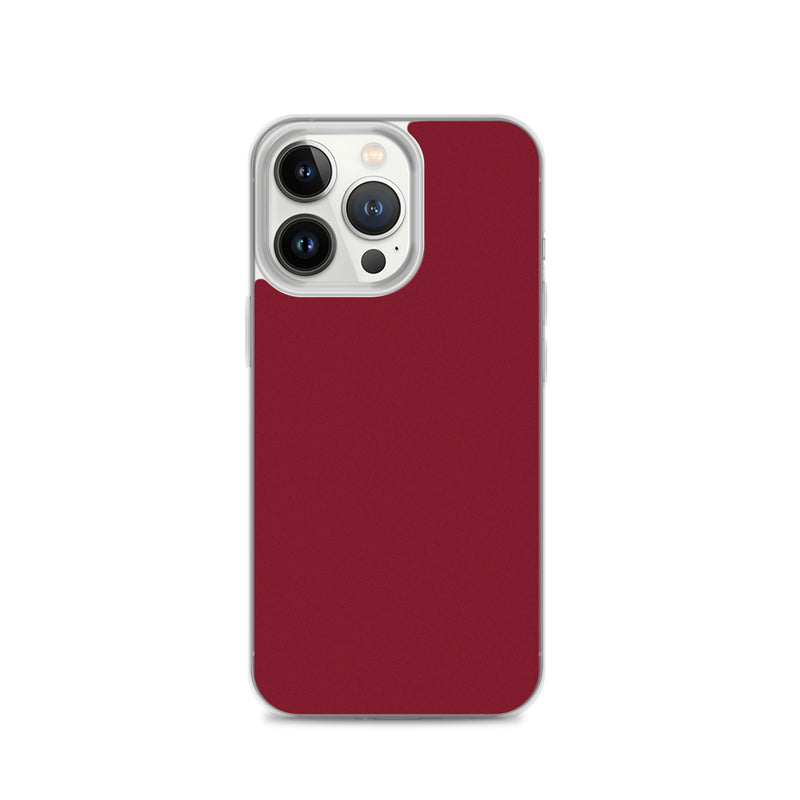 Load image into Gallery viewer, Burgundy Red iPhone Clear Thin Case Plain Color CREATIVETECH
