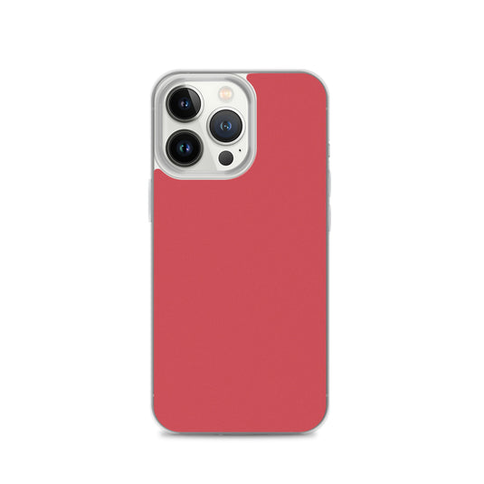 Light Mandy Red iPhone Clear Thin Case Plain Color CREATIVETECH