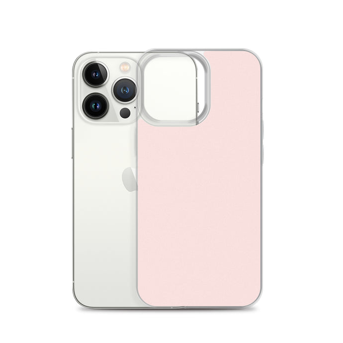 Plain Color Misty Rose Pink iPhone Case Clear Bump Resistant Flexible CREATIVETECH