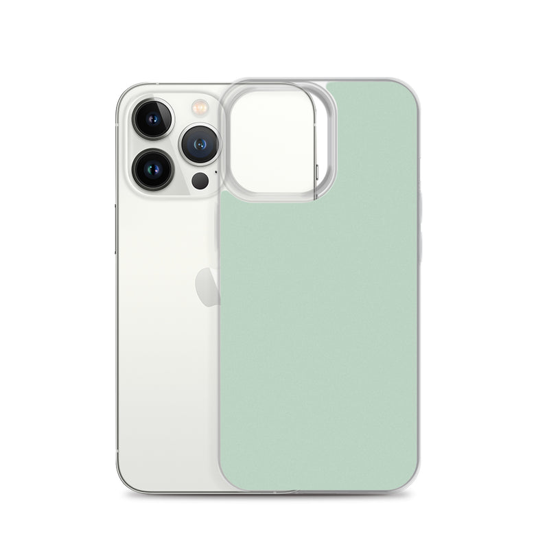 Load image into Gallery viewer, Plain Color Shallow Edgewater Blue iPhone Case Clear Bump Resistant CREATIVETECH

