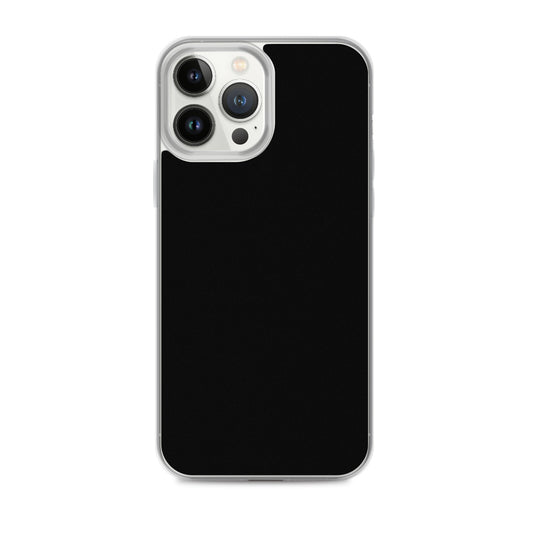 Plain Color Black iPhone Case Clear Bump Resistant Flexible CREATIVETECH