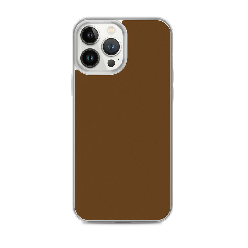 Load image into Gallery viewer, Plain Color Brown iPhone Case Clear Bump Resistant Flexible CREATIVETECH

