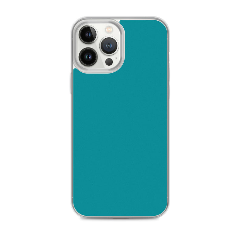 Load image into Gallery viewer, Plain Color Eastern Blue iPhone Case Clear Bump Resistant CREATIVETECH

