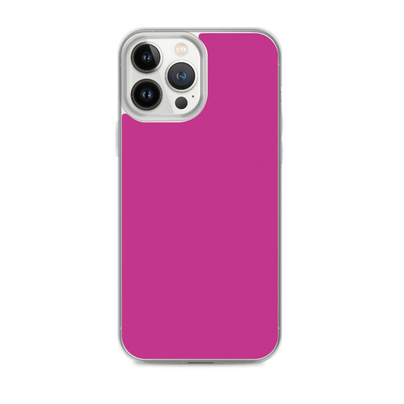 Load image into Gallery viewer, Medium Red Violet iPhone Clear Thin Case Plain Color CREATIVETECH
