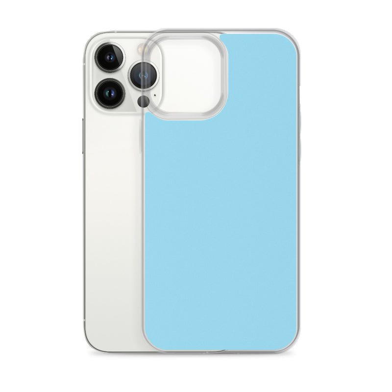 Load image into Gallery viewer, Plain Color Columbia Blue iPhone Case Clear Bump Resistant CREATIVETECH
