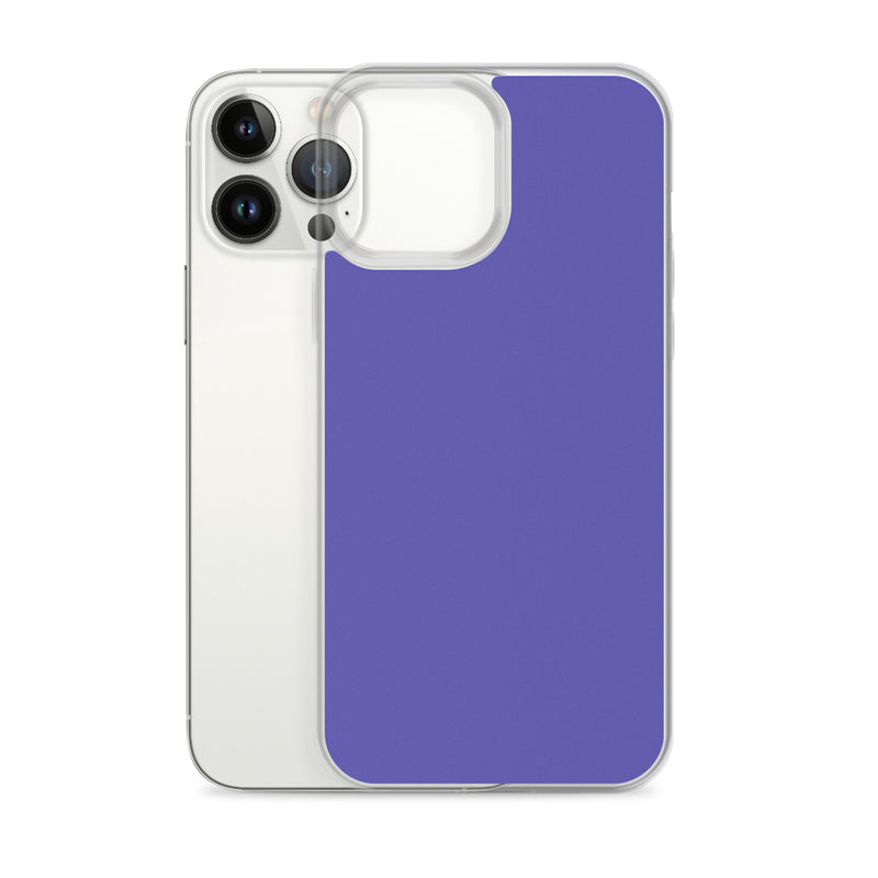 Load image into Gallery viewer, Slate Blue Purple iPhone Clear Thin Case Plain Color CREATIVETECH
